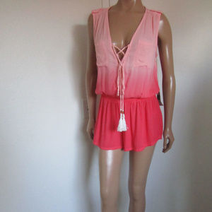 Young Fabulous & Broke VARA Poppy Red Romper Sz. S